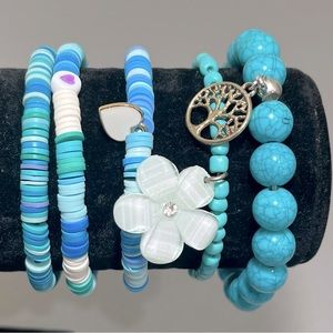 Clay Bead Bracelets Autism Awareness Month FIVE Bracelets